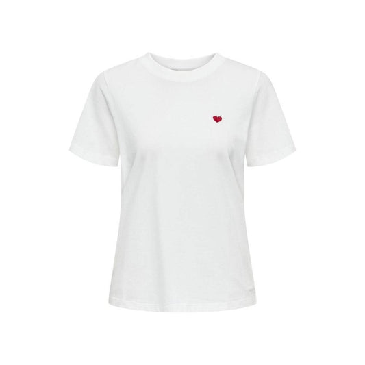 Jacqueline De Yong White Cotton T-Shirt JA-14639400008-IT44|L