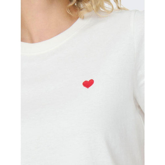 Jacqueline De Yong White Cotton T-Shirt JA-14639400008-IT44|L