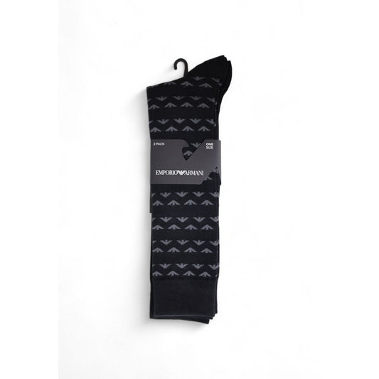 Emporio Armani Underwear Black Cotton Socks
