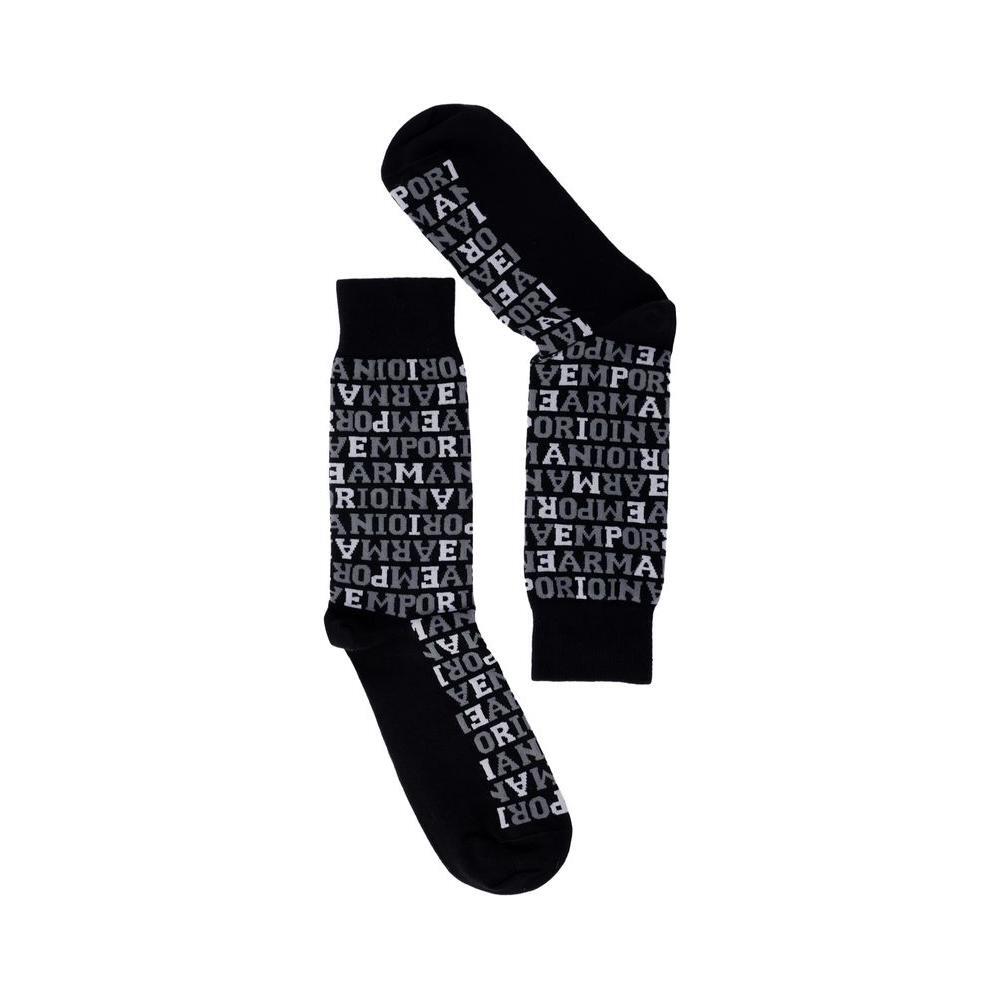 Emporio Armani Underwear Black Cotton Socks