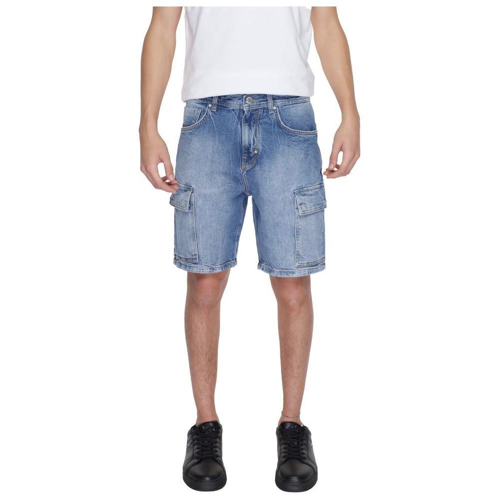 Antony Morato Blue Cotton Bermuda AN-13379800176-W30