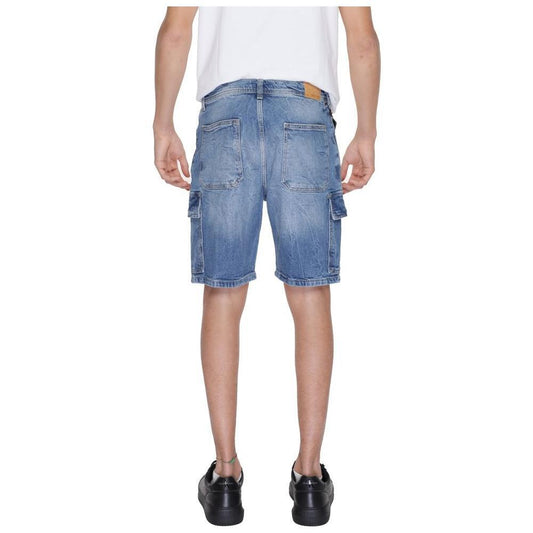 Antony Morato Blue Cotton Bermuda AN-13379800176-W30