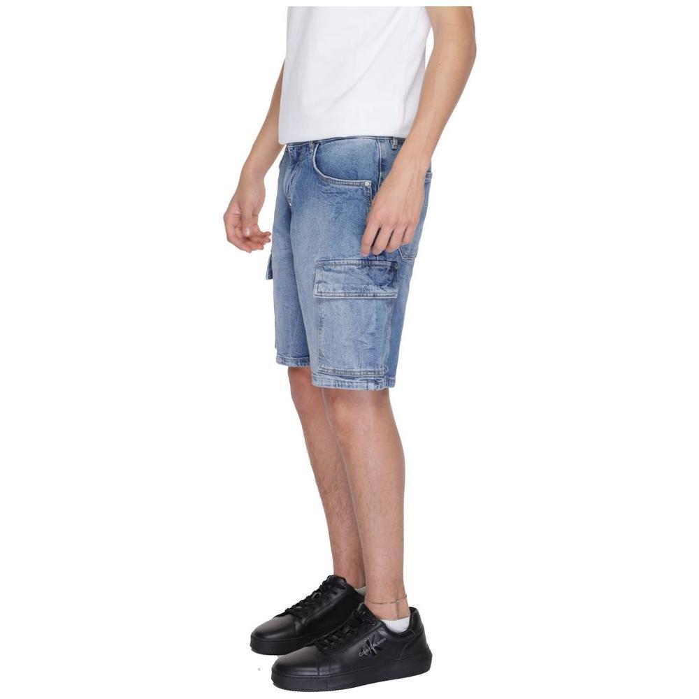 Antony Morato Blue Cotton Bermuda AN-13379800176-W30