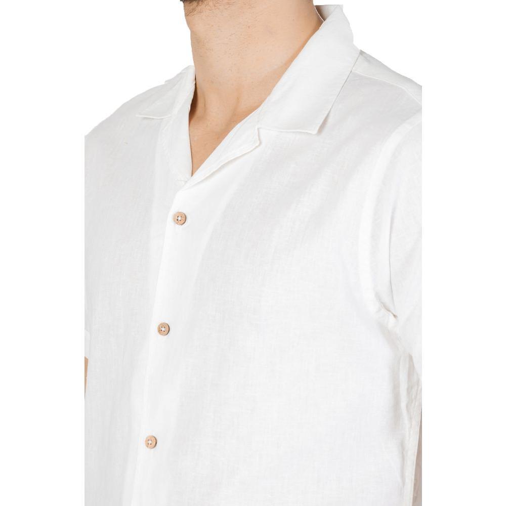 Hamaki-Ho White Linen Shortsleeve HA-13516300008-IT48 | L