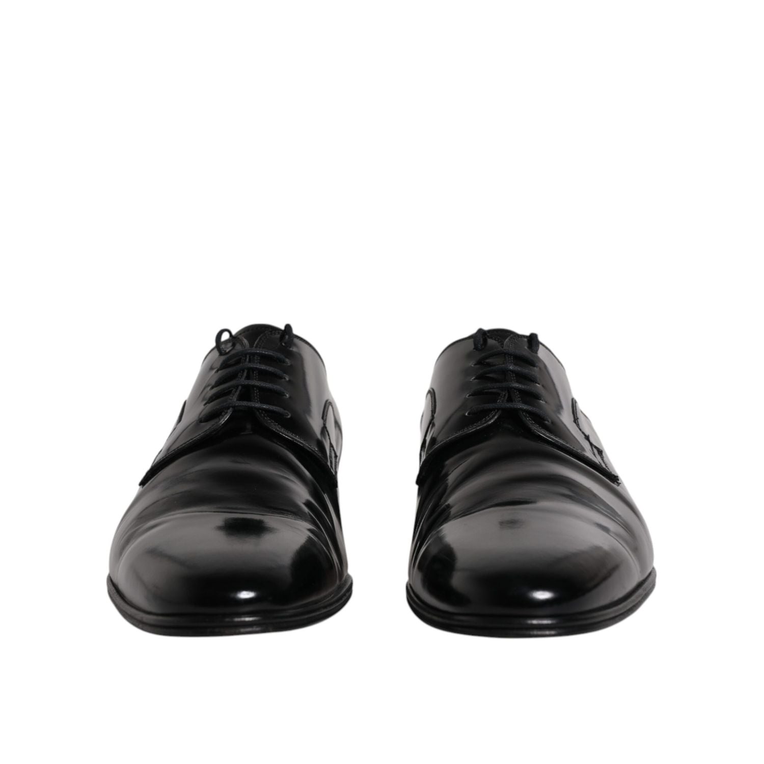 Dolce & Gabbana Black Leather Lace Up Derby Formal Shoes