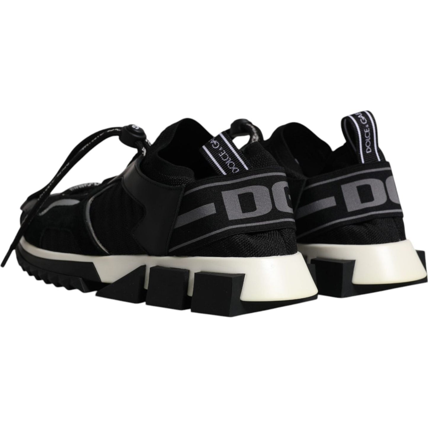 Dolce & Gabbana Black White Logo Sorrento Mens Sneakers Shoes