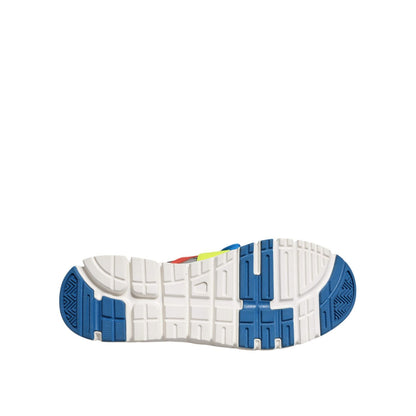 Dolce & Gabbana Multicolor Leather Suede Low Top Sneakers Shoes