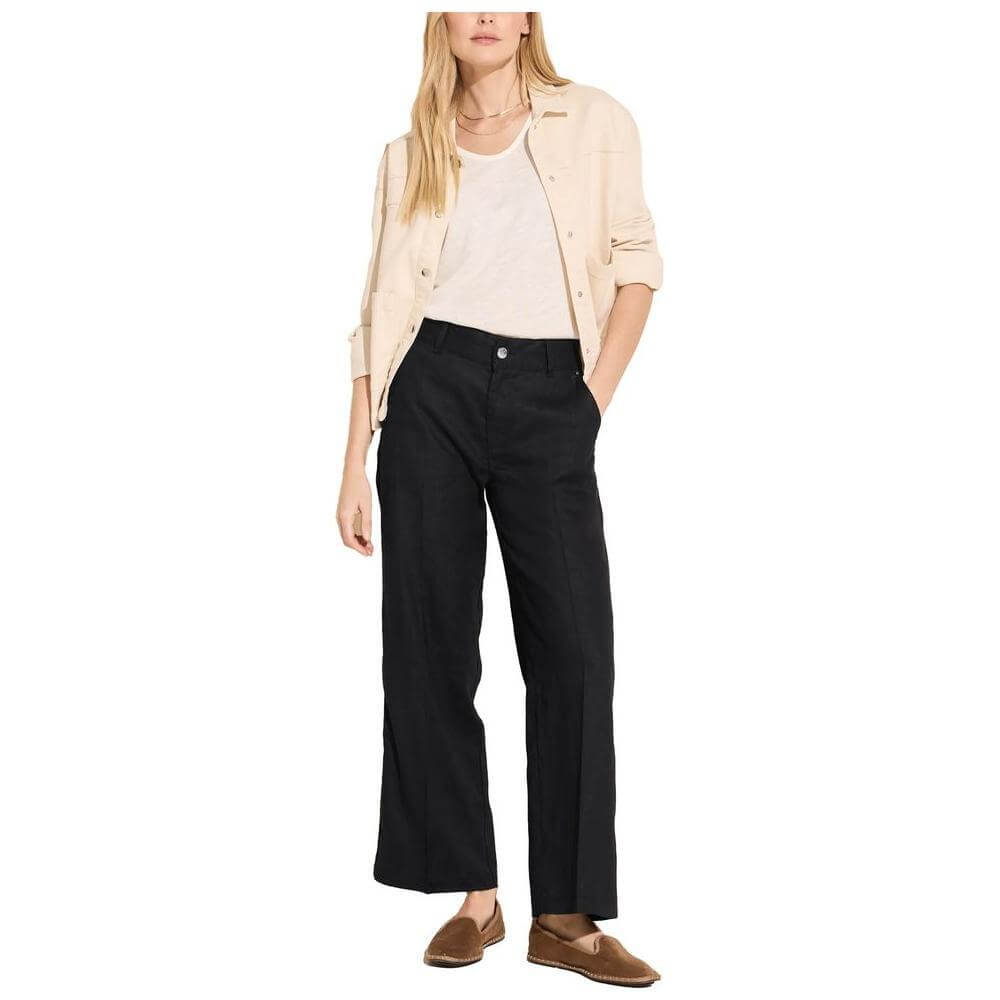 Street One Black Linen Pant