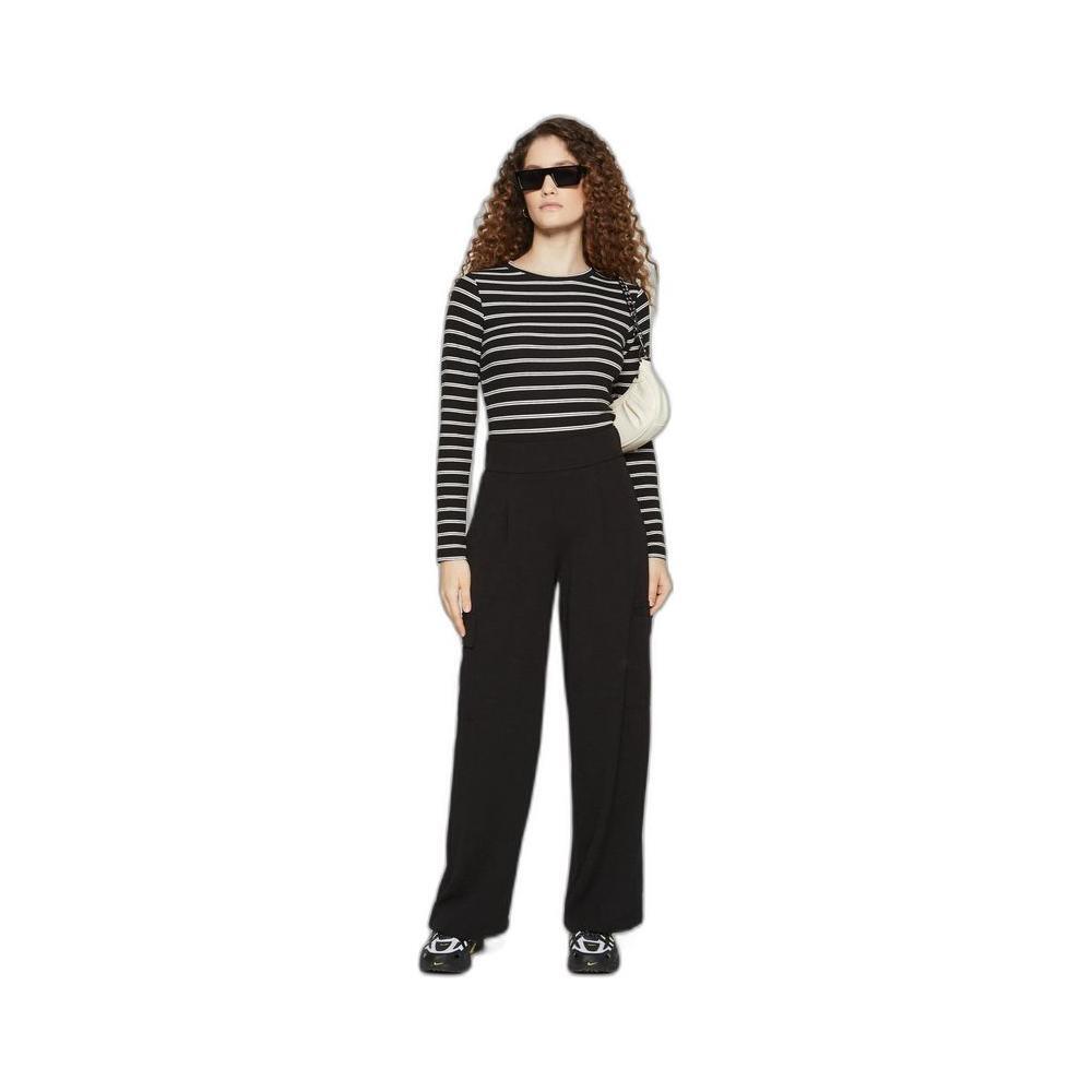 Jacqueline De Yong Black Polyester Casual Pants