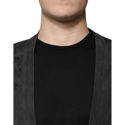 Dolce & Gabbana Black Cotton Crew Neck Short Sleeves T-shirt