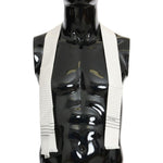 Dolce & Gabbana Elegant Silk Polka Dot Men's Scarf Wrap Silk Scarf Dolce & Gabbana Antique White