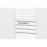 Dolce & Gabbana Elegant Silk Polka Dot Men's Scarf Wrap Silk Scarf Dolce & Gabbana White Smoke