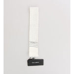 Dolce & Gabbana Elegant Silk Polka Dot Men's Scarf Wrap Silk Scarf Dolce & Gabbana Light Gray