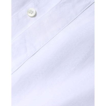Dolce & Gabbana White Cotton Formal Men GOLD Dress Shirt