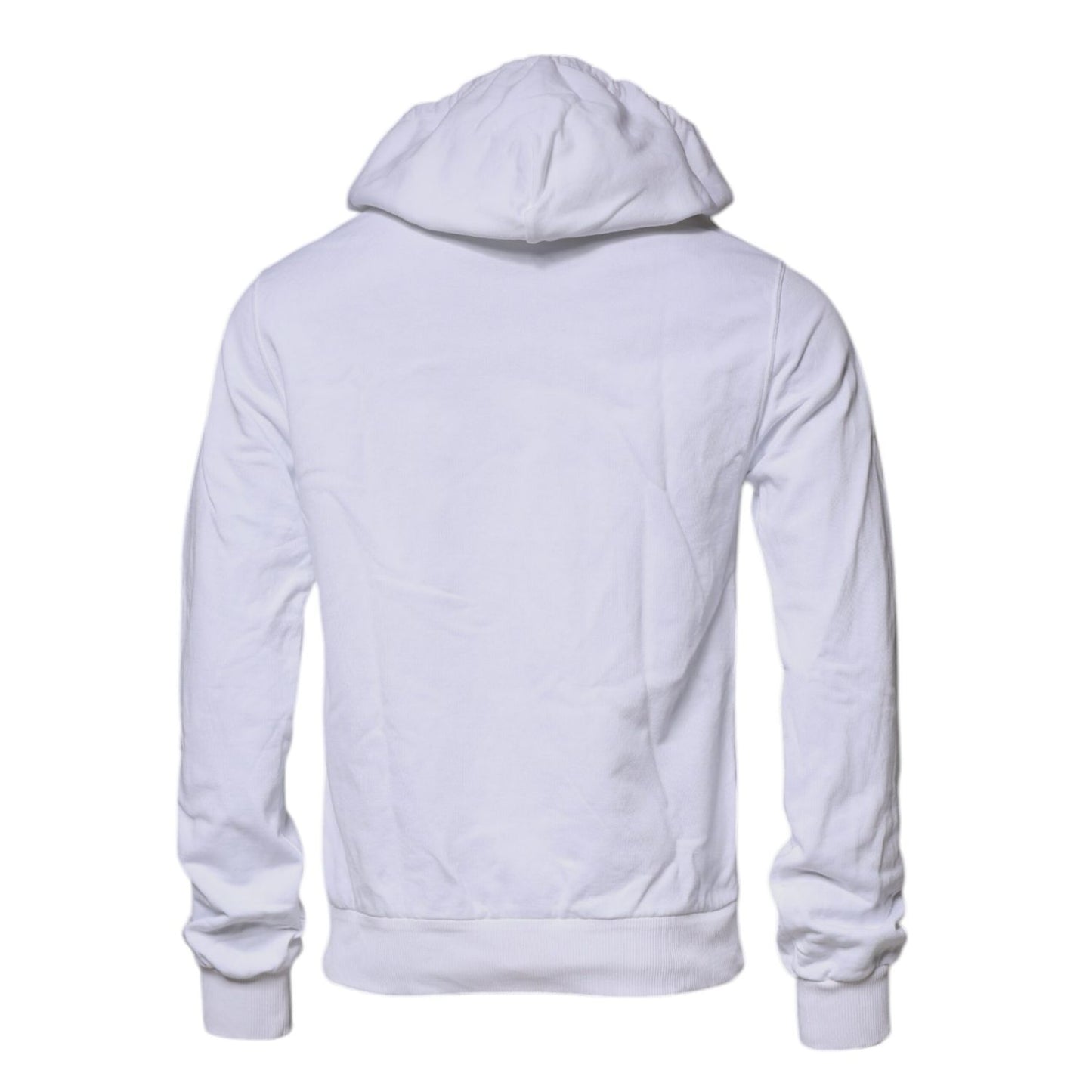 Dolce & Gabbana White Logo Hooded Pullover Sweatshirt Sweater