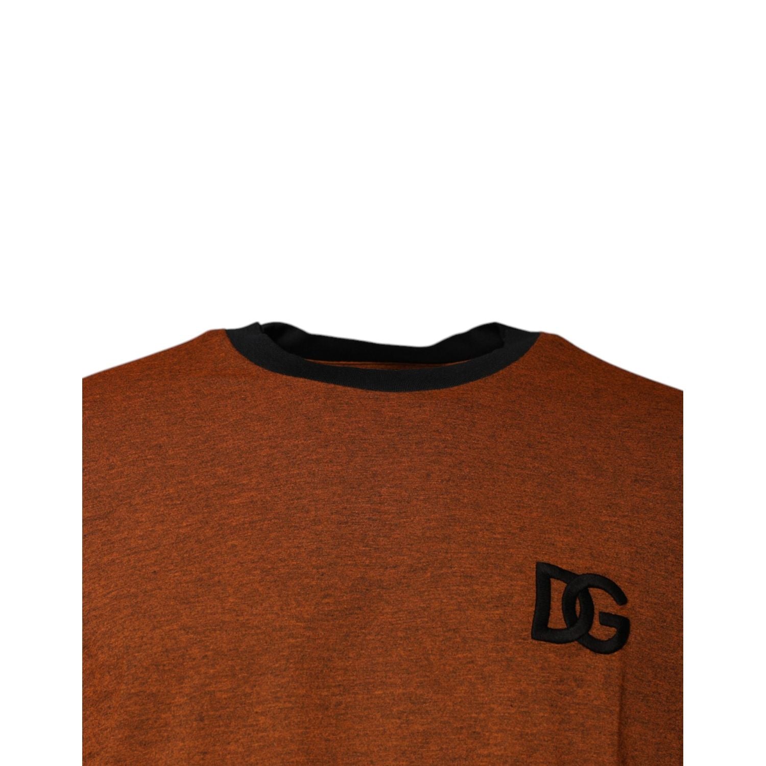 Dolce & Gabbana Brown DG Logo Cotton Crew Neck T-shirt