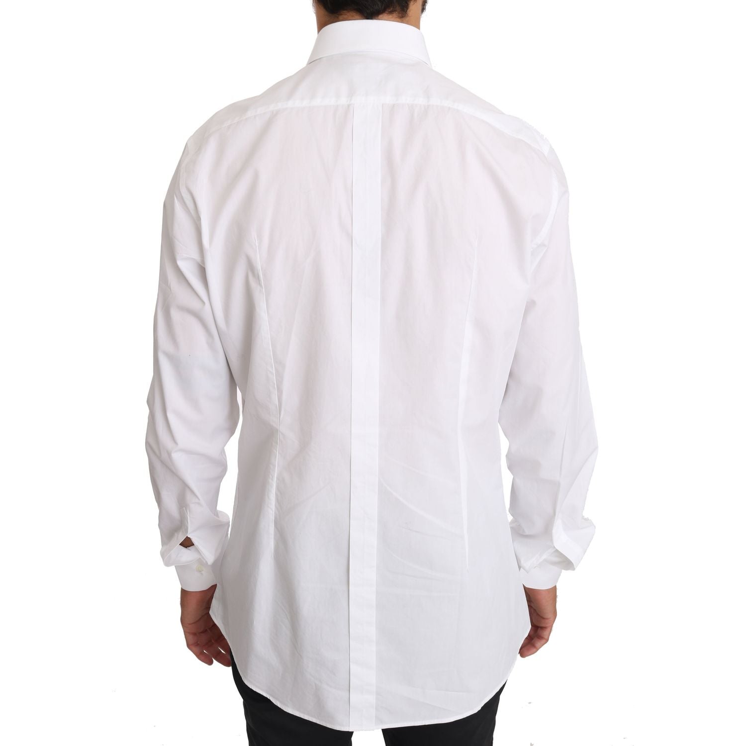 Dolce & Gabbana White Cotton GOLD Dress Shirt