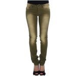 Cavalli Green Wash Slim Fit Cotton Stretch Jeans SIG18149-1