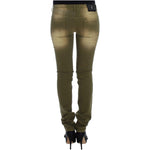 Cavalli Green Wash Slim Fit Cotton Stretch Jeans SIG18149-1