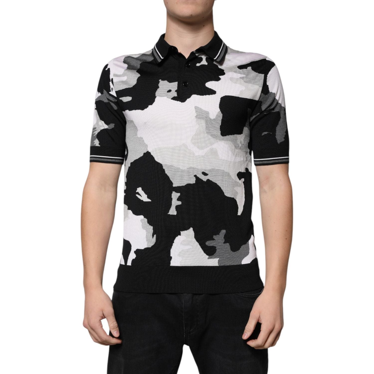 Dolce & Gabbana Multicolor Camouflage Collared Polo T-shirt