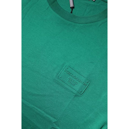 Dolce & Gabbana Green Logo Crew Neck Short Sleeves T-shirt