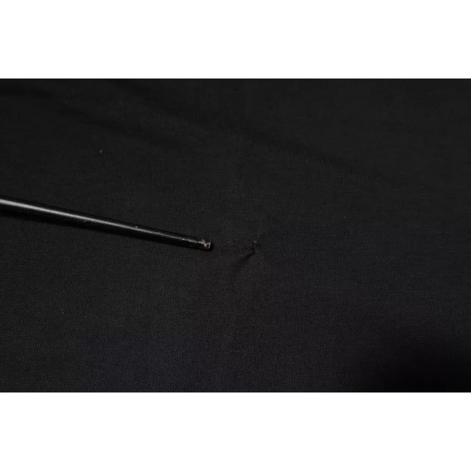 Dolce & Gabbana Black Cotton Crew Neck Short Sleeves T-shirt