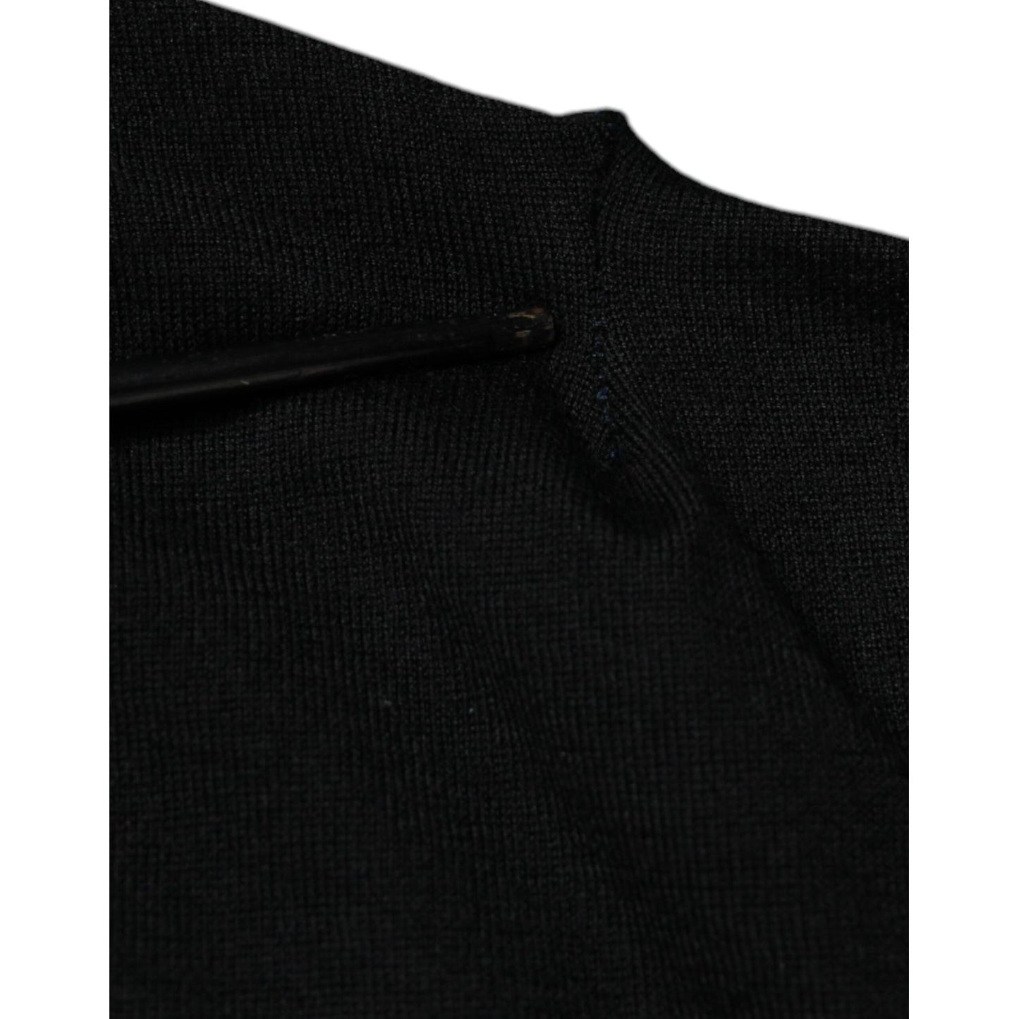 Dolce & Gabbana Black Cashmere V-neck Pullover Sweater