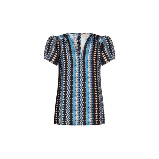 Rinascimento Turquoise Polyester Blouse Rinascimento