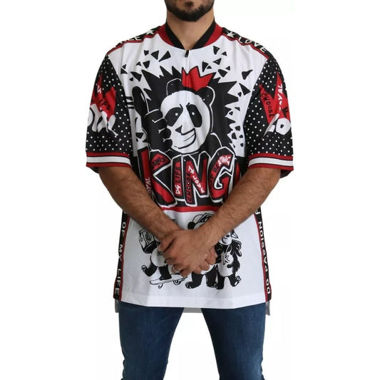 Dolce & Gabbana White King Panda Polyester T-shirt Top TSH5183-44
