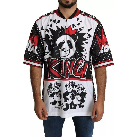 Dolce & Gabbana White King Panda Polyester T-shirt Top TSH5183-44