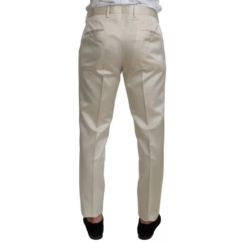 Dolce & Gabbana Beige Wool Crème 3 Piece SICILIA Shawl Suit Dolce & Gabbana