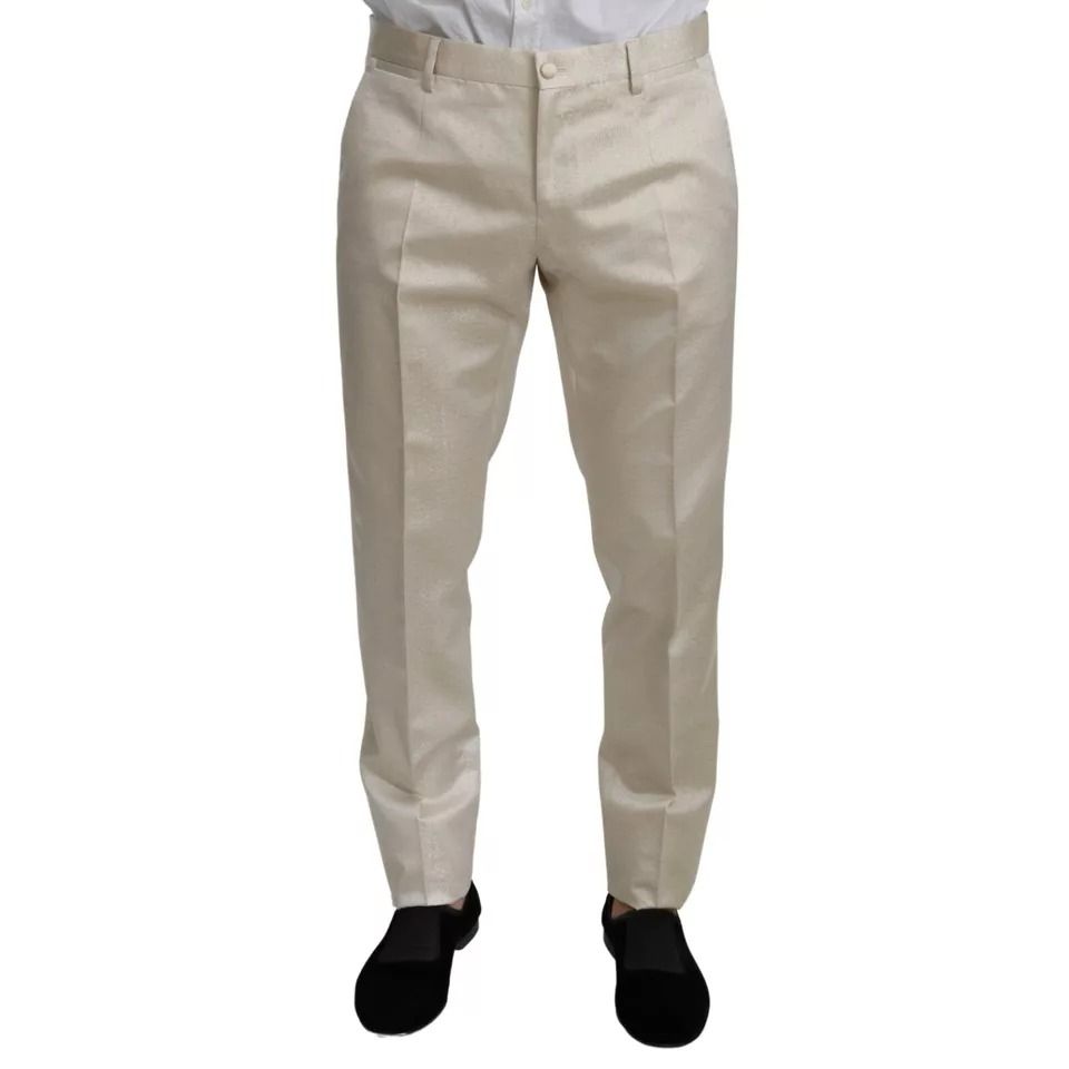 Dolce & Gabbana Beige Wool Crème 3 Piece SICILIA Shawl Suit Dolce & Gabbana