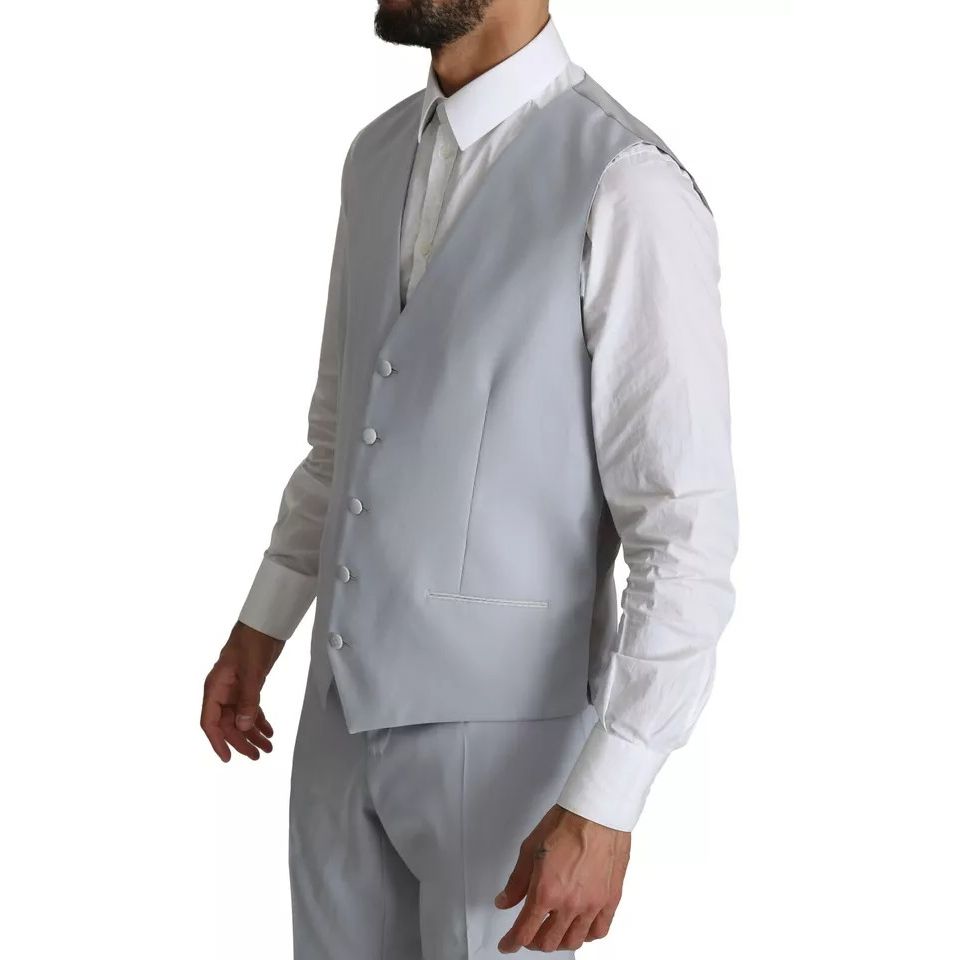 Dolce & Gabbana Light Blue SICILIA Wool 3 Piece Suit