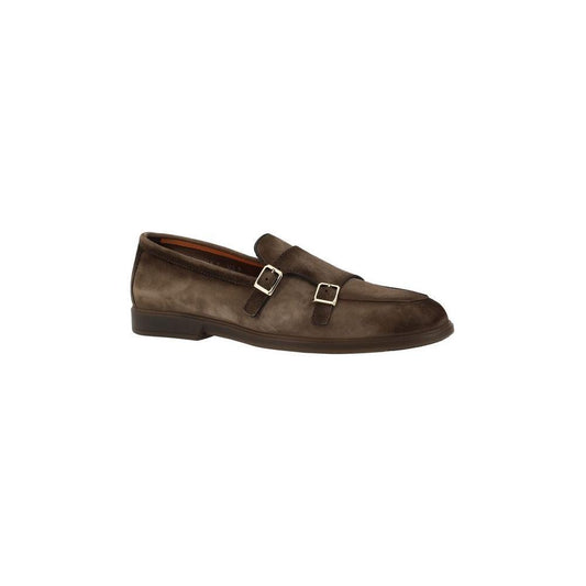 Santoni Leather Loafers SA-MGAR19006TGRSEAAM21M21-EU43/US10
