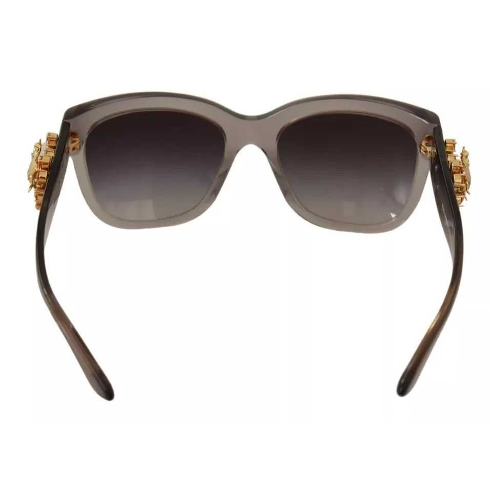 Dolce & Gabbana DG 4247-B-F Clear Embellished Crystal Acetate Sunglasses