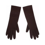 Dolce & Gabbana Brown Leather Wrist Slim Women Gloves SIG13112-8.5