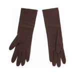 Dolce & Gabbana Brown Leather Wrist Slim Women Gloves SIG13112-8.5