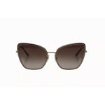 Dolce & Gabbana DG2212 Black Silver Oval Metal Frame Lace Logo Sunglasses