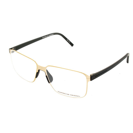 Porsche Gold Metal Frames P8313-B Eyeglasses in golden color, metal construction, size 55/15/140 mm, made in Italy for men.