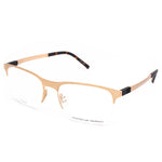 Porsche Gold Titanium Frames - Men's P8322-B Glasses, Golden Titanium, Lens/Bridge/Temple Size: 54/18/145 mm, Made in Japan