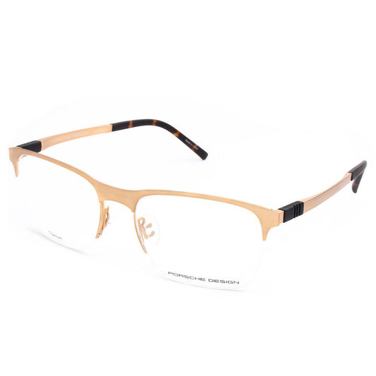 Porsche Gold Titanium Frames - Men's P8322-B Glasses, Golden Titanium, Lens/Bridge/Temple Size: 54/18/145 mm, Made in Japan