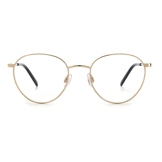M Missoni Gold Metal Frames for women, style MMI0058J5GE91, golden color, 49/18/145mm dimensions.