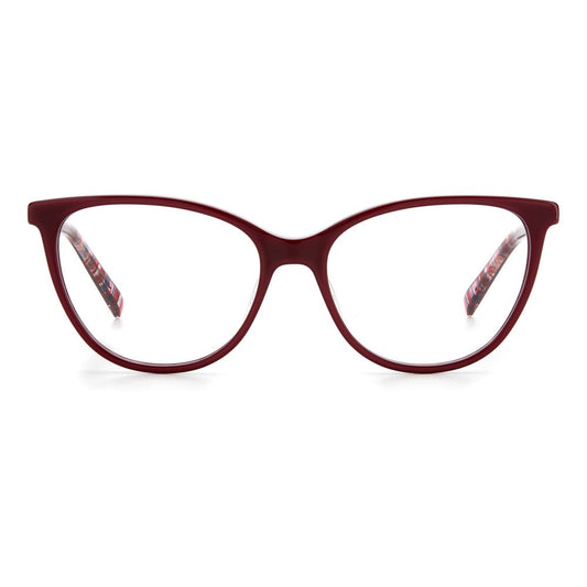 M Missoni Red Acetate Frames with a classic cat-eye design, perfect for women. Frame measurements: 54/16/140 mm.