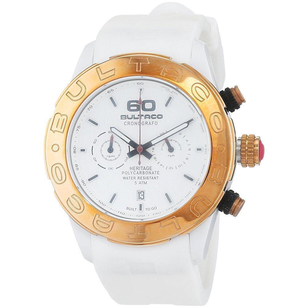 Bultaco White Rubber Watch BUH1PW43CCW1AC