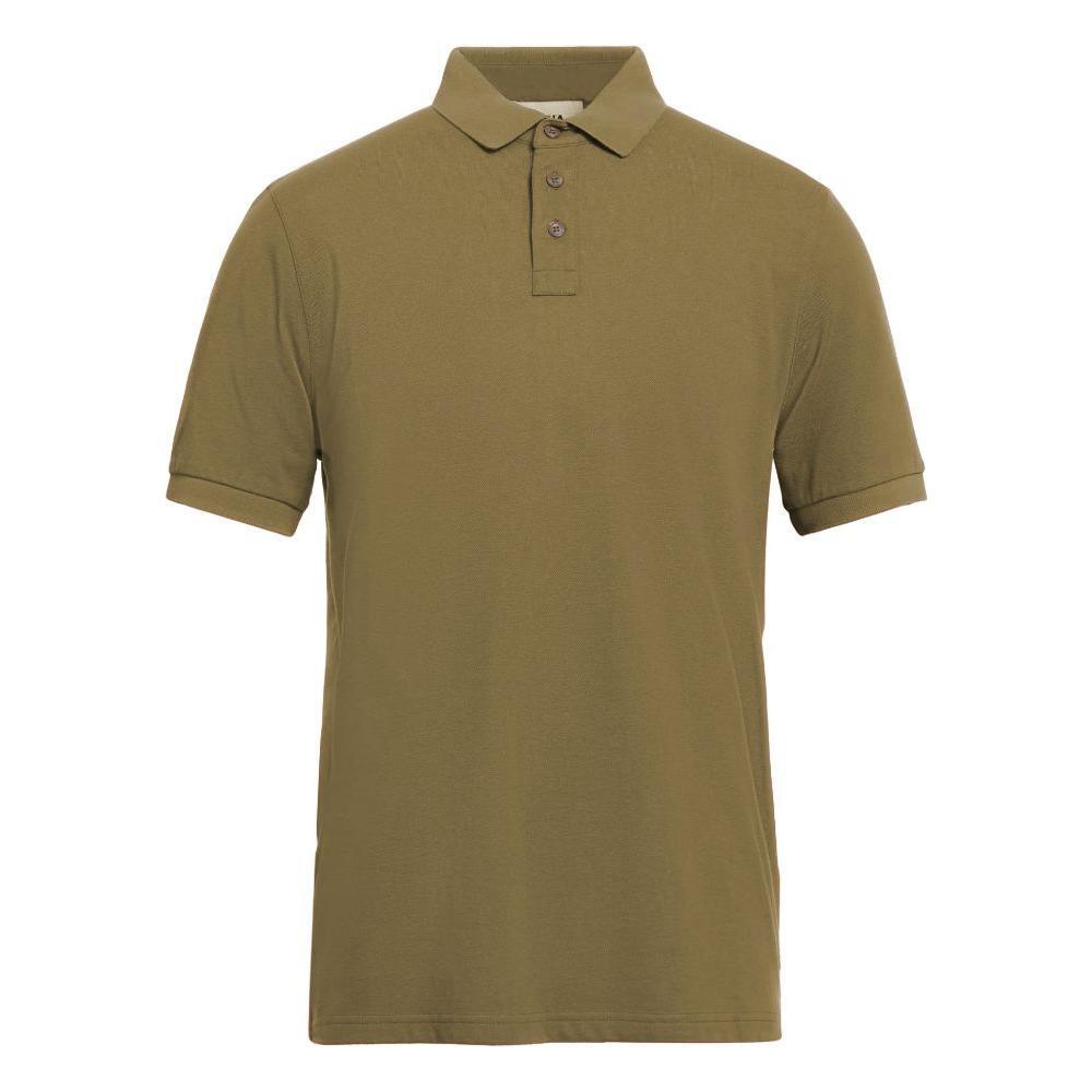 Alpha Studio Green Cotton Polo Shirt AL-14581-IT52 | XL