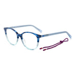 M Missoni Blue Acetate Frames featuring a stylish blue horn design, model MMI-0011-38I with dimensions 51/17/140 mm for women.