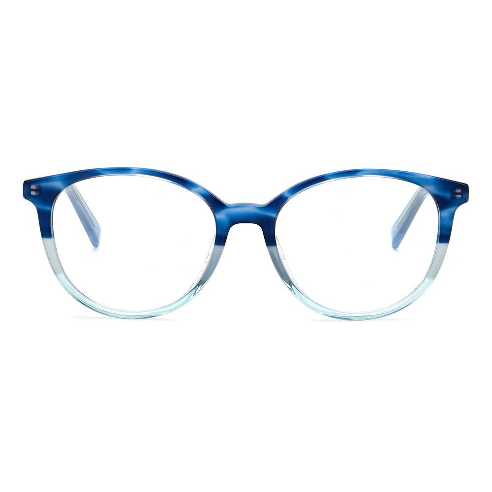 M Missoni Blue Acetate Frames front view with 51/17/140 mm dimensions, blue horn color, perfect for women's eyewear fashion.