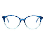 M Missoni Blue Acetate Frames front view with 51/17/140 mm dimensions, blue horn color, perfect for women's eyewear fashion.