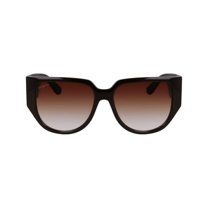 Ferragamo Brown Bio Injected Sunglasses