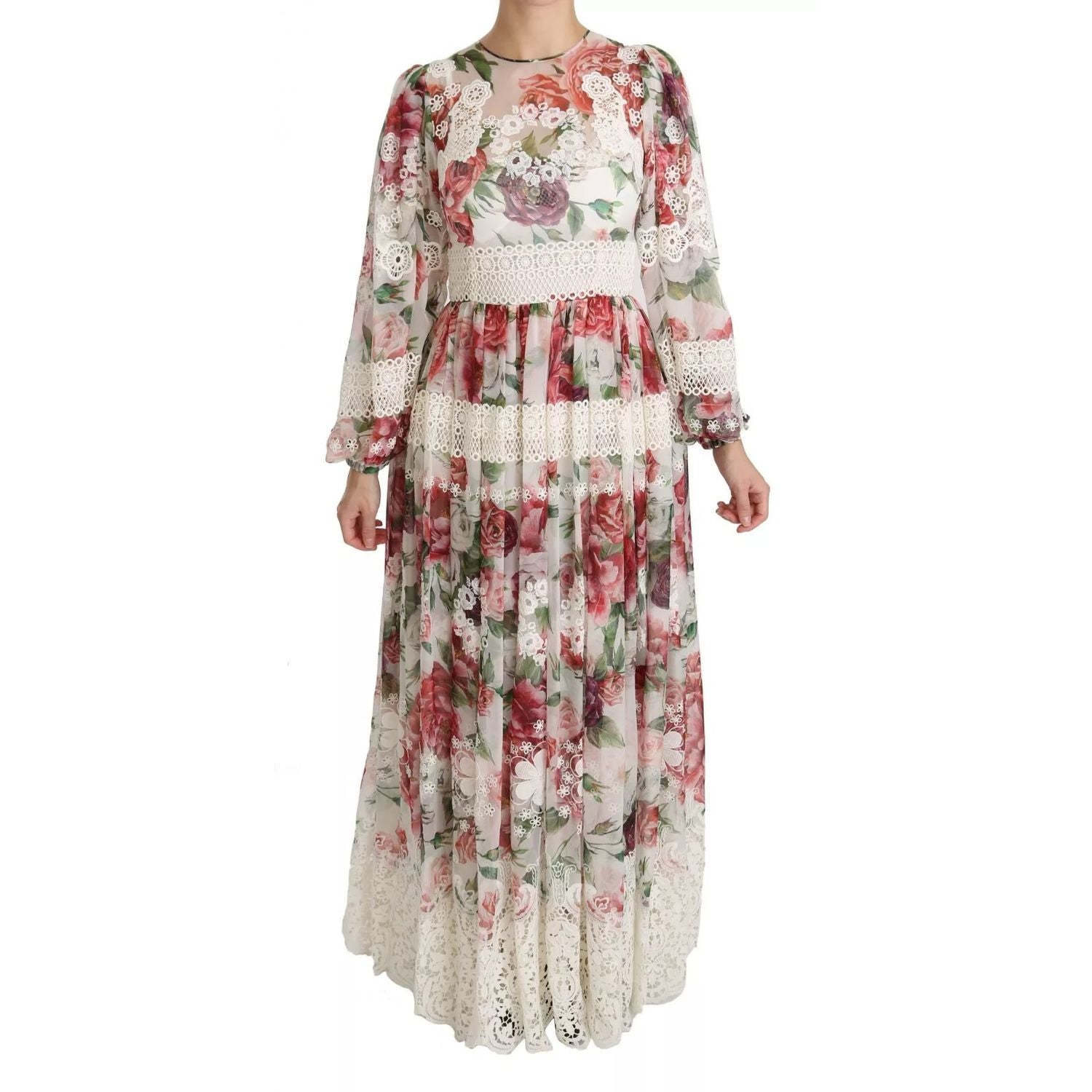 Dolce & Gabbana Multicolor Floral Maxi Sheath Dress